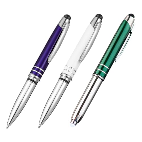 Veemoon 3 Stück LED Kugelschreiber mit Stylus Spitze Beleuchtete Touchpen Ergonomisch Reibungsloses Schreiben Energiesparend für Tablet und Smartphone Nutzung Veemoon 3 Stück LED Kugelschreiber mit Stylus Spitze Beleuchtete Touchpen Ergonomisch Reibungsloses Schreiben Energiesparend für Tablet und Smartphone Nutzung von Veemoon