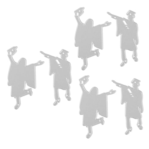 Veemoon 3 Stück Stanzform gestanzt Schneiden Graduationskürzung Würfel Scrapbook-Stanzungen Scrapbooking-Stanzlinge Scrapbooking stirbt Wortstanzen Stahl mit hohem Kohlenstoffgehalt Silber von Veemoon