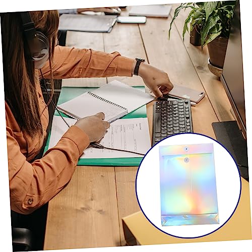 Veemoon 3 Stück Stylische Holografische Dokumententaschen Leichte Verschließbare Papierordner aus Strapazierfähigem Material Vielseitig für Verträge Rechnungen Belege im Büro und Zuhause Veemoon 3 Stück Stylische Holografische Dokumententaschen Leichte Verschließbare Papierordner aus Strapazierfähigem Material Vielseitig für Verträge Rechnungen Belege im Büro und Zuhause von Veemoon