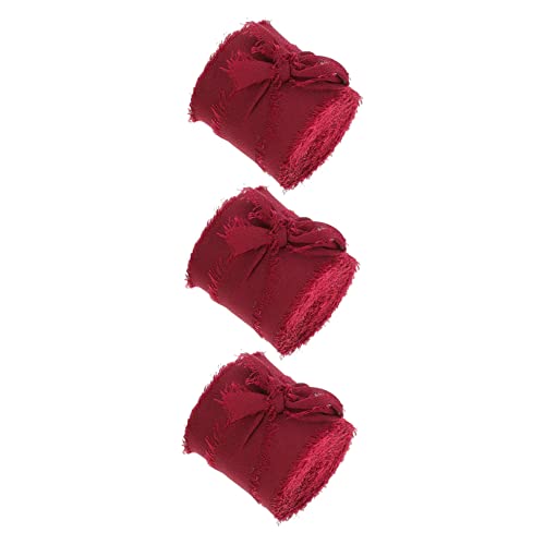 Veemoon 3 Stück Teiliges Chiffonband Weinrot und Dekorationsbänder für Blumensträuße Hochzeiten Diy Projekte und Geschenkverpackungen Vielseitige Seidenbänder für Bastelarbeiten Veemoon 3 Stück Teiliges Chiffonband Weinrot und Dekorationsbänder für Blumensträuße Hochzeiten Diy Projekte und Geschenkverpackungen Vielseitige Seidenbänder für Bastelarbeiten von Veemoon