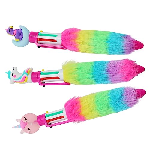 Veemoon 3 Stück Teiliges Einhorn Plüsch Kugelschreiber Bunte Kugelschreiber mit Flauschigem Design Glattes Leichte Schreibwaren für Mädchen Veemoon 3 Stück Teiliges Einhorn Plüsch Kugelschreiber Bunte Kugelschreiber mit Flauschigem Design Glattes Leichte Schreibwaren für Mädchen von Veemoon