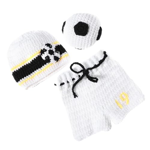 Veemoon 3 Stück Teiliges Fußballspieler Kostüm Neugeborenen Fotografie Outfit Elastischem Baumwollgarn für Kreative Babyfotos Unvergessliche Veemoon 3 Stück Teiliges Fußballspieler Kostüm Neugeborenen Fotografie Outfit Elastischem Baumwollgarn für Kreative Babyfotos Unvergessliche von Veemoon