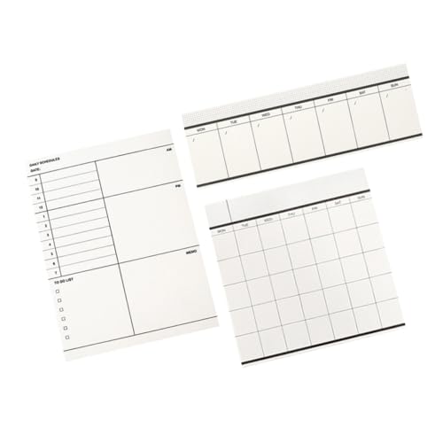 Veemoon 3 Stück Teiliges Haushalts notizblock mit Wochenplaner Handliche Kleine Memo pads zum Organisieren und Priorisieren von Aufgaben Praktisches Multifunktionales Planungsheft für von Veemoon