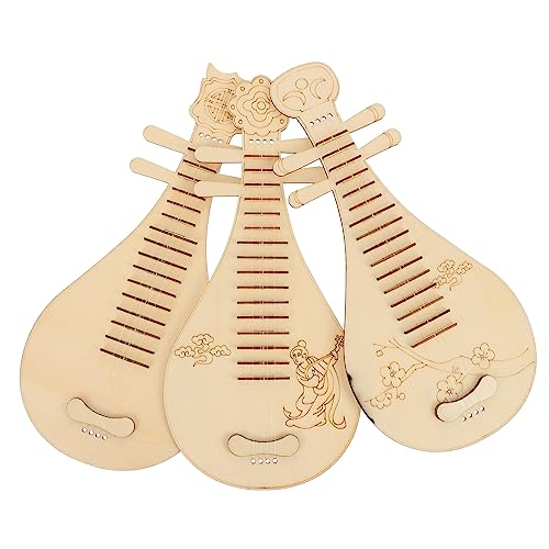 Veemoon 3 Stück Teiliges Holz Luteset DIY Musikinstrument mit Chinesischem Muster Handbemalt Pädagogisches Musikspielzeug für Jungen Mädchen Kreative Veemoon 3 Stück Teiliges Holz Luteset DIY Musikinstrument mit Chinesischem Muster Handbemalt Pädagogisches Musikspielzeug für Jungen Mädchen Kreative von Veemoon