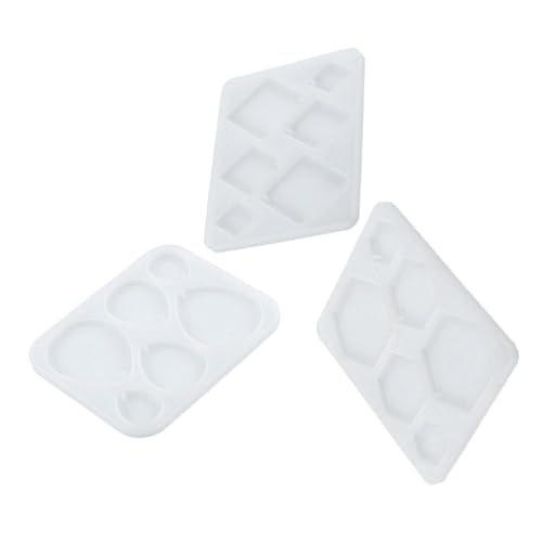 Veemoon 3 Stück Teiliges Silikon Schmuck Anhänger Gießform für Resin Ohrringe Halsketten Geometrische Tropfen Sechseckformen Wiederverwendbar Langlebig für DIY Epoxidharz von Veemoon