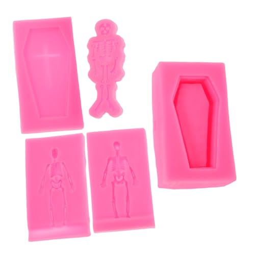 Veemoon 3 Stück Teiliges Silikon-gießform Halloween Skelett Sarg-design Epoxyresistente Bastelform für Schlüsselanhänger Schmuck Fondant und Diy-dekorationen Veemoon 3 Stück Teiliges Silikon-gießform Halloween Skelett Sarg-design Epoxyresistente Bastelform für Schlüsselanhänger Schmuck Fondant und Diy-dekorationen von Veemoon