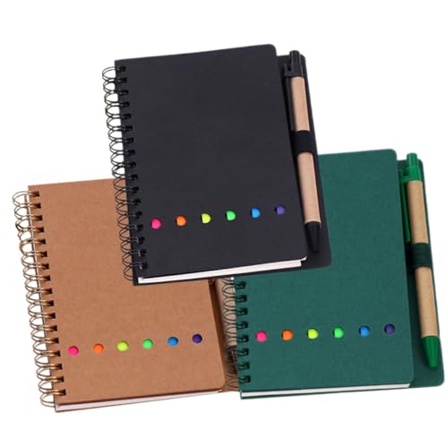 Veemoon 3 Stück Teiliges Spiral Notizbuch mit Haftnotizen Tragbares Multi Funktions Notizheft für Schüler Monatsplaner Notizzettel Handliches Schreibblock für Büro Schule und Alltag Veemoon 3 Stück Teiliges Spiral Notizbuch mit Haftnotizen Tragbares Multi Funktions Notizheft für Schüler Monatsplaner Notizzettel Handliches Schreibblock für Büro Schule und Alltag von Veemoon