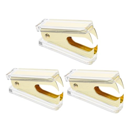 Veemoon 3 Stück Teiliges Transparenter Acryl-heftklammerentferner mit Goldfarbenem Griff Ergonomisch Langlebig Tragbar für Büro Schule und Zuhause Vielseitiges Veemoon 3 Stück Teiliges Transparenter Acryl-heftklammerentferner mit Goldfarbenem Griff Ergonomisch Langlebig Tragbar für Büro Schule und Zuhause Vielseitiges von Veemoon
