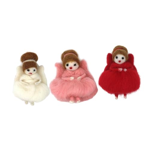 Veemoon 3 Stück Teiliges Wollfilz Engel Mädchen Puppe Schlüsselanhänger Anhänger Handgemachte Süße Tanzende Elf Figur DIY Dekorationsornament für Weihnachtsbaum und Taschen Veemoon 3 Stück Teiliges Wollfilz Engel Mädchen Puppe Schlüsselanhänger Anhänger Handgemachte Süße Tanzende Elf Figur DIY Dekorationsornament für Weihnachtsbaum und Taschen von Veemoon