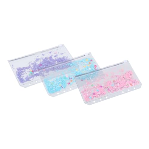 Veemoon 3 Stück Transparente PVC Zipper Taschen Wiederverwendbar Extra Organizer Hüllen für Ordner Büro Schüler Reise Dokumententaschen mit Reißverschluss von Veemoon