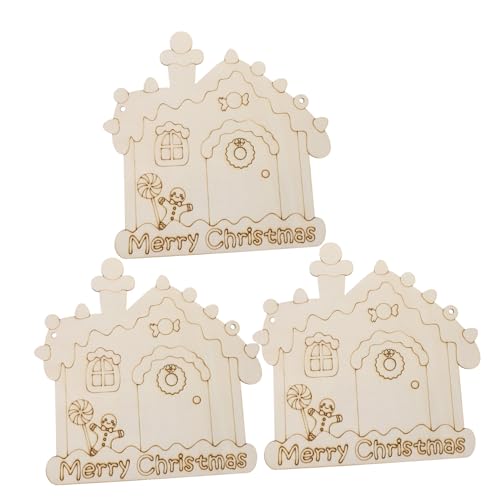 Veemoon 3 Stück Unbemalte Holzornamente mit Kordel DIY Holzhaus-wreath-holzformen zum Bemalen Natürliche Rustikale Weihnachtsdekoration für Tür Kamin Baum Kreative Bastel-holzanhänger Veemoon 3 Stück Unbemalte Holzornamente mit Kordel DIY Holzhaus-wreath-holzformen zum Bemalen Natürliche Rustikale Weihnachtsdekoration für Tür Kamin Baum Kreative Bastel-holzanhänger von Veemoon