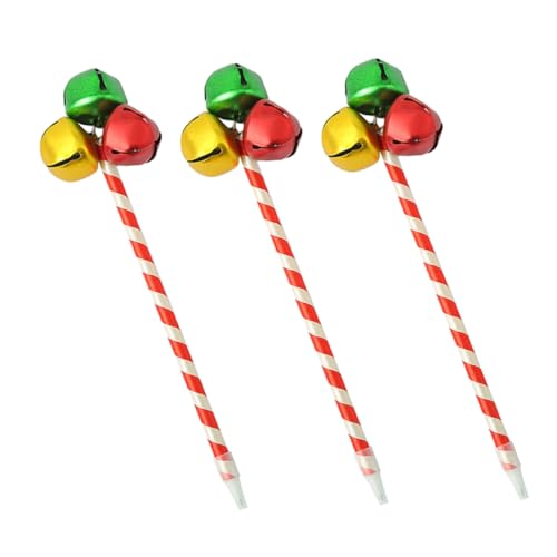 Veemoon 3 Stück Weihnachts Glocken Kugelschreiber Rot und Grün Festliche Stifte für Weihnachten Hochwertige Gel Tintenstifte für Feiertagsfeiern und Kreative Schreibarbeiten von Veemoon