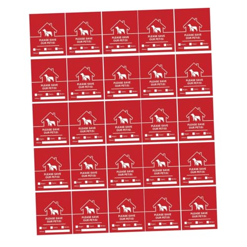 Veemoon 30 Blatt Warnzeichen Hunde Rettungsaufkleber Sicherheitssticker Langlebig Praktisch für Notfall Haustierfinder Veemoon 30 Blatt Warnzeichen Hunde Rettungsaufkleber Sicherheitssticker Langlebig Praktisch für Notfall Haustierfinder von Veemoon