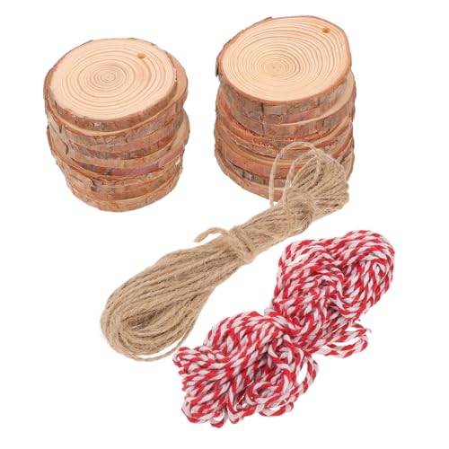 Veemoon 30 Stk. Teiliges Natürliche Unbehandelte Holzscheiben aus Kiefernholz mit Baumrinde Inkl Jute Baumwollseil Vielseitig für Holz-deko Bastelarbeiten und Rustikale Diy-ornamente Veemoon 30 Stk. Teiliges Natürliche Unbehandelte Holzscheiben aus Kiefernholz mit Baumrinde Inkl Jute Baumwollseil Vielseitig für Holz-deko Bastelarbeiten und Rustikale Diy-ornamente von Veemoon