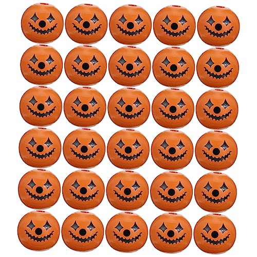 Veemoon 30 Stück Bunte Holzperlen Für Halloween - Ideal Zum Basteln Von Armbändern Und Schmuck - Vielseitig Einsetzbar Für Kreative DIY Projekte Und Bastelarbeiten von Veemoon