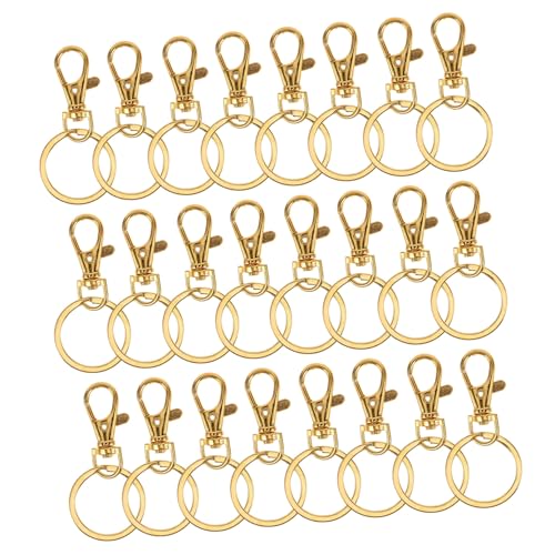 Veemoon 30 Stück Drehbarer Schlüsselanhänger mit Karabinerhaken Robuste Schlüsselring Accessoires für Diy Projekte Goldene Metall Karabiner für Schlüssel Taschen und Mehr Veemoon 30 Stück Drehbarer Schlüsselanhänger mit Karabinerhaken Robuste Schlüsselring Accessoires für Diy Projekte Goldene Metall Karabiner für Schlüssel Taschen und Mehr von Veemoon