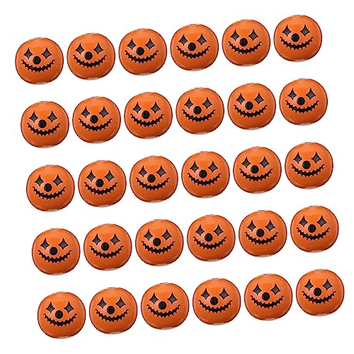 Veemoon 30 Stück Halloween-Holzperlen – Runde Bastelperlen Für Kreative DIY-Dekorationen Halloween Projekte Und Bastelarbeiten Vielseitig Einsetzbar von Veemoon