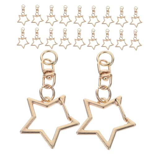 Veemoon 30 Stück Metall Schlüsselanhänger mit Drehbarem Karabiner in Sternform Stabile Spring-snap Haken mit Offenem Sprungring für DIY Schmuck und Modische Schlüsselanhänger für Frauen Veemoon 30 Stück Metall Schlüsselanhänger mit Drehbarem Karabiner in Sternform Stabile Spring-snap Haken mit Offenem Sprungring für DIY Schmuck und Modische Schlüsselanhänger für Frauen von Veemoon