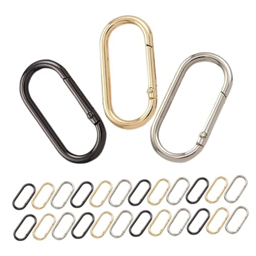 Veemoon 30 Stück Ovale Feder Ringe Zinklegierung Gold Silber und Schwarz für Handtaschen Schlüsselanhänger Schmuckherstellung und Diy Projekte Einfach zu Verwenden Langlebig und Praktisch Veemoon 30 Stück Ovale Feder Ringe Zinklegierung Gold Silber und Schwarz für Handtaschen Schlüsselanhänger Schmuckherstellung und Diy Projekte Einfach zu Verwenden Langlebig und Praktisch von Veemoon