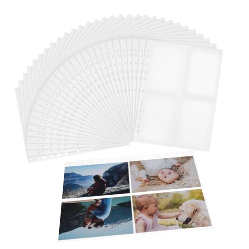 Veemoon 30 Stück Sammelkarten Hüllen Transparente Fotohüllen Doppelseitig Schützende Kartenhüllen für Ringordner Vielseitige Sammelmappe für Fußball Trading Cards von Veemoon