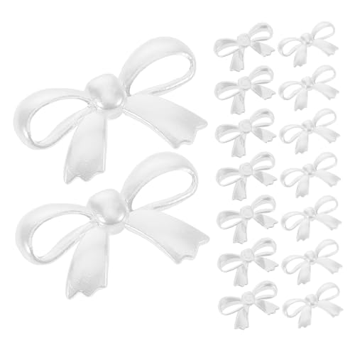 Veemoon 30 Stück Teiliges Abs perlen Flache Rückseite Bowknot Charms für DIY Haarclips Rahmen Dekorationen Modische Bastelverzierung Langlebig Robust Elegant von Veemoon