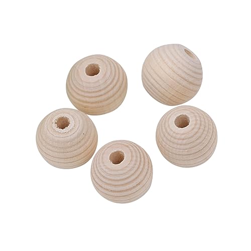 Veemoon 30 Stück Teiliges Holzperlen Natürliche Schmuckperlen mit Gewindestruktur zum Auffädeln für DIY Armbänder und Ketten Sichere Materialien für Bastelprojekte Veemoon 30 Stück Teiliges Holzperlen Natürliche Schmuckperlen mit Gewindestruktur zum Auffädeln für DIY Armbänder und Ketten Sichere Materialien für Bastelprojekte von Veemoon