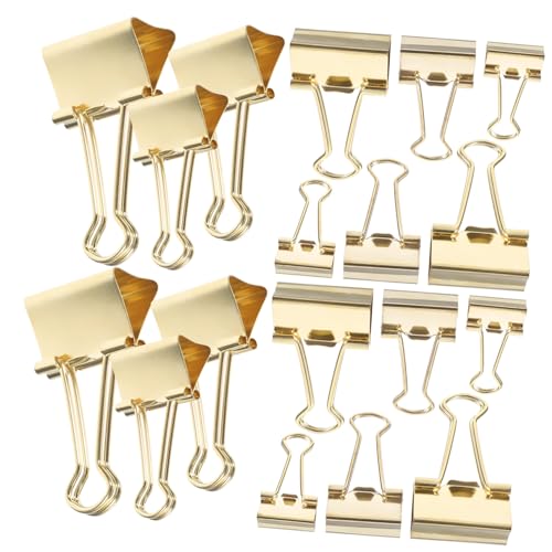 Veemoon 30 Stück Teiliges Metall Binder Clips in Gold Kleine Mittlere und Große Langlebige Büroklammern für Aktenorganisation Dokumente Rechnungen und Vielseitige Büroanwendungen Veemoon 30 Stück Teiliges Metall Binder Clips in Gold Kleine Mittlere und Große Langlebige Büroklammern für Aktenorganisation Dokumente Rechnungen und Vielseitige Büroanwendungen von Veemoon