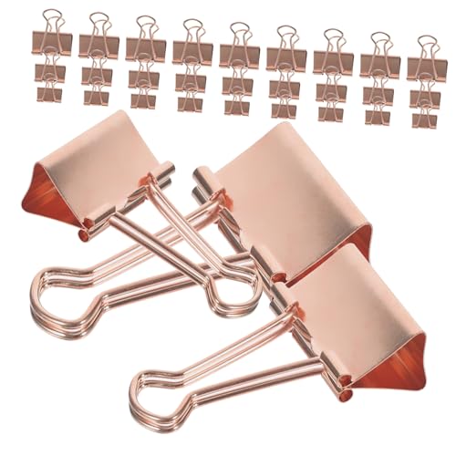 Veemoon 30 Stück Teiliges Metall Binder Clips in Roségold Multifunktionale Büroklammern für Dokumente Papiere Rechnungen für Büro Schule und Zuhause Veemoon 30 Stück Teiliges Metall Binder Clips in Roségold Multifunktionale Büroklammern für Dokumente Papiere Rechnungen für Büro Schule und Zuhause von Veemoon