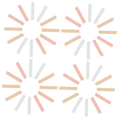 Veemoon 30 Stück Teiliges Metall Stanzblanks Rechteckige Anhänger mit Doppelösen für DIY Schmuck Gravur Kreative Halsketten Verbinder Anhänger in Silber Gold Roségold Veemoon 30 Stück Teiliges Metall Stanzblanks Rechteckige Anhänger mit Doppelösen für DIY Schmuck Gravur Kreative Halsketten Verbinder Anhänger in Silber Gold Roségold von Veemoon