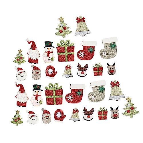 Veemoon 30 Stück Teiliges Weihnachtsstoff Aufnäher Bestickte Applikationen mit Festlichem Farbige Diy Textil Patches zum Aufbügeln und Nähen Vielseitig für Kleidung Dekoration und Veemoon 30 Stück Teiliges Weihnachtsstoff Aufnäher Bestickte Applikationen mit Festlichem Farbige Diy Textil Patches zum Aufbügeln und Nähen Vielseitig für Kleidung Dekoration und von Veemoon