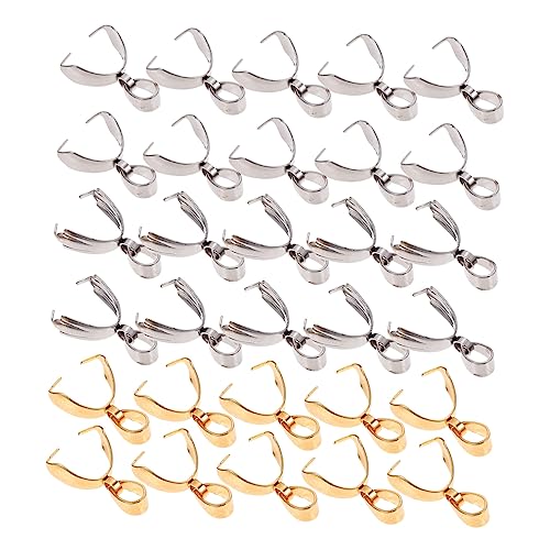 Veemoon 30 Stück hängende Schnalle Anhänger Halsketten pendant bracelet Schmuck Basteln necklace halsreif hängender Verbindungsverschluss Charm-Verbindungsbügelverschluss Rostfreier Stahl Veemoon 30 Stück hängende Schnalle Anhänger Halsketten pendant bracelet Schmuck Basteln necklace halsreif hängender Verbindungsverschluss Charm-Verbindungsbügelverschluss Rostfreier Stahl von Veemoon