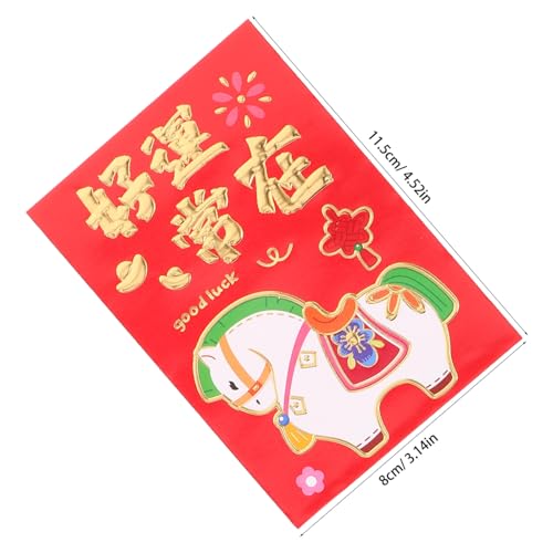 Veemoon 300 Stück Kreative Chinesische Hongbao Umschläge Jahr Des Pferdes mit Robustem Material Cartoonartigen Designs für Frühlingsfest Hochzeiten Geburtstage und Glücksgeldgeschenke Veemoon 300 Stück Kreative Chinesische Hongbao Umschläge Jahr Des Pferdes mit Robustem Material Cartoonartigen Designs für Frühlingsfest Hochzeiten Geburtstage und Glücksgeldgeschenke von Veemoon