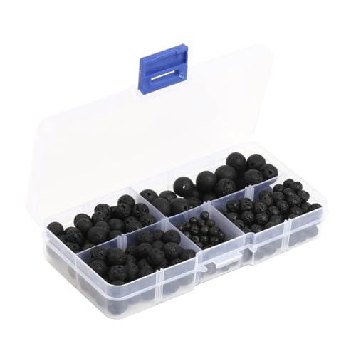 Veemoon 300 Stück Schwarze Vulkanische Steinperlen Rund Lose Spacer Beads Naturstein Schmuckset für DIY Armbänder Halsketten Ohrringe Herstellung Veemoon 300 Stück Schwarze Vulkanische Steinperlen Rund Lose Spacer Beads Naturstein Schmuckset für DIY Armbänder Halsketten Ohrringe Herstellung von Veemoon