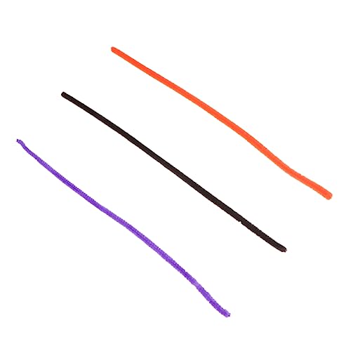 Veemoon 300Stücke Plüsch Sticks für Flexible Chenille Stäbe für DIY Kunsthandwerk und Frühkindliche Bildung Orange Schwarz Helllila Bastelmaterial für Unendlichen Spaß von Veemoon