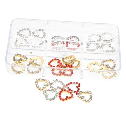 Veemoon 30Stücke Herz Nagel Charms Strass Edelsteine Nagelkunst Deko Bunte DIY Nagelverzierung für Fingernägel und Fußnägel für Feiern und Besondere Anlässe Veemoon 30Stücke Herz Nagel Charms Strass Edelsteine Nagelkunst Deko Bunte DIY Nagelverzierung für Fingernägel und Fußnägel für Feiern und Besondere Anlässe von Veemoon