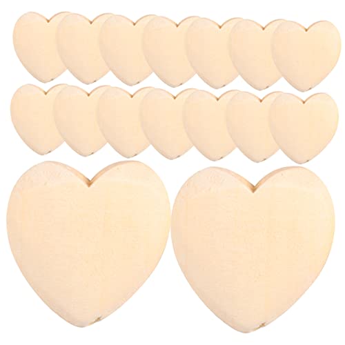 Veemoon 30Stücke Holzscheiben Herzform Für DIY Leere Holzstücke Für Bastelideen Tischdeko Und Geschenkanhänger Natürliche Holzscheiben Für Verschiedene Anlässe von Veemoon