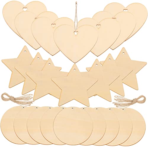 Veemoon 30Stücke Leere Holzscheiben Herz und Pentagrammform Unbehandelte Holzstücke für DIY Bastelprojekte Hochzeitsdeko und Gestaltungsmöglichkeiten Veemoon 30Stücke Leere Holzscheiben Herz und Pentagrammform Unbehandelte Holzstücke für DIY Bastelprojekte Hochzeitsdeko und Gestaltungsmöglichkeiten von Veemoon