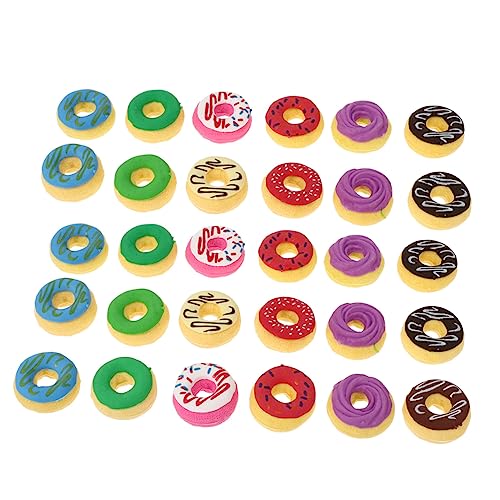 Veemoon 30Stücke Radiergummis Teilig Donut Radierer für Charmante Formen und Lebendige Schule und für Sammlung und Lernspielzeug von Veemoon