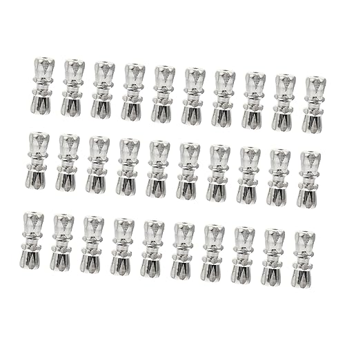 Veemoon 30Stücke Schmuck Endkappen Messingverschlusskappen Für Armbänder Langlebige Und Glänzende Schmuckzubehör Für DIY Halsketten Fußkettchen Und Reparaturen von Veemoon