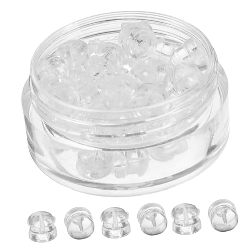 Veemoon 30Stücke Transparente Silikon Ohrring Verschlüsse Hypoallergen Flexible Ohrring Stopper für Ohrstecker Langlebiges Schmuck Zubehör für Sicheren Halt und Design Veemoon 30Stücke Transparente Silikon Ohrring Verschlüsse Hypoallergen Flexible Ohrring Stopper für Ohrstecker Langlebiges Schmuck Zubehör für Sicheren Halt und Design von Veemoon