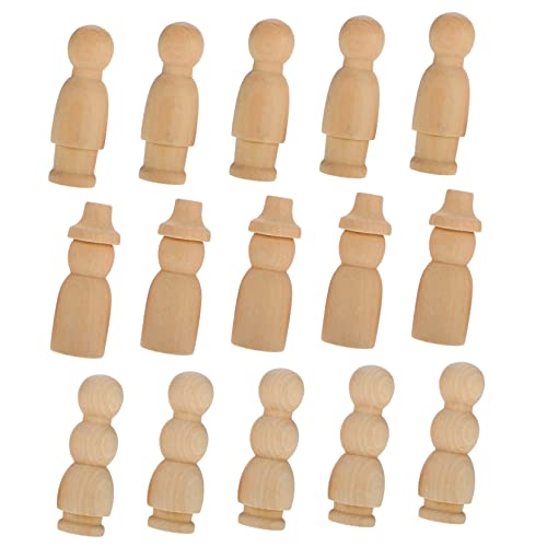Veemoon 30Stücke Unlackierte Holzfiguren zum Bemalen Kreative DIY Figuren für Bastelprojekte und Tischdekoration Unvollendete Peg Puppen Natürlichem Holz Veemoon 30Stücke Unlackierte Holzfiguren zum Bemalen Kreative DIY Figuren für Bastelprojekte und Tischdekoration Unvollendete Peg Puppen Natürlichem Holz von Veemoon