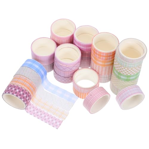 Veemoon 32 Rollen Washi Tape Buntes Klebeband mit Karomuster für DIY Basteln Scrapbooking Planer Kunstprojekte Geschenkverpackung Kreative Dekoration Veemoon 32 Rollen Washi Tape Buntes Klebeband mit Karomuster für DIY Basteln Scrapbooking Planer Kunstprojekte Geschenkverpackung Kreative Dekoration von Veemoon