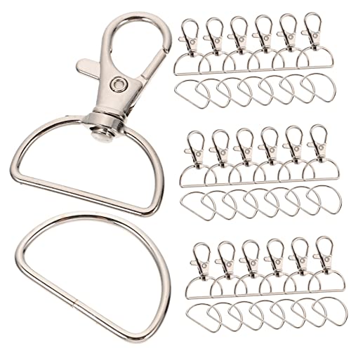 Veemoon 35Sätze D Ring Snap Haken Multifunktions Schlüsselbund Zubehör Kleine Karabiner Clips Für DIY Handwerk Schlüsselringe Und Haustierleinen von Veemoon