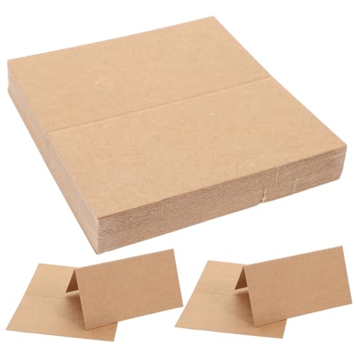 Veemoon 35Stücke Kraftpapier Tischkarten Folded Name Display für Büro Veranstaltungen Blanko Platzkarten für Hochzeiten Weihnachten Buffets Partys Robustes Design von Veemoon