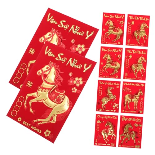 Veemoon 360 Stück Kreative Chinesische Rote Umschläge Jahr Des Pferdes Vietnamesische Neujahrsumschläge für Frühlingsfest Geschenkverpackung mit Festlichem Pferdedesign Veemoon 360 Stück Kreative Chinesische Rote Umschläge Jahr Des Pferdes Vietnamesische Neujahrsumschläge für Frühlingsfest Geschenkverpackung mit Festlichem Pferdedesign von Veemoon