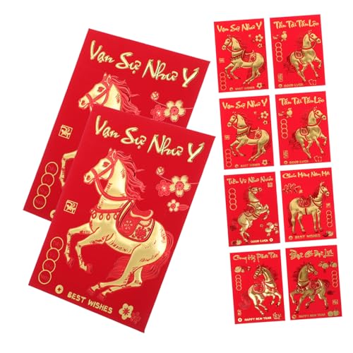 Veemoon 360 Stück Rote Geldumschläge Jahr Des Pferdes Vietnamesische Lunar Year Envelopes Hongbao Umschläge für Frühlingsfest Familienfeiern Veemoon 360 Stück Rote Geldumschläge Jahr Des Pferdes Vietnamesische Lunar Year Envelopes Hongbao Umschläge für Frühlingsfest Familienfeiern von Veemoon