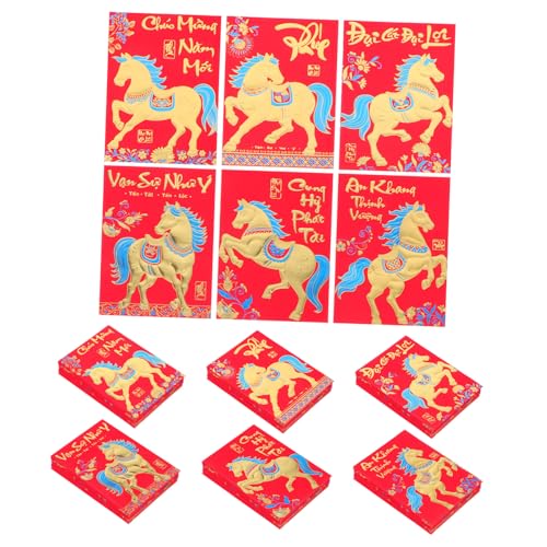 Veemoon 360 Stück Rotes Geld Goldenes Pferd Für Traditionelle Umschläge Die Bao Glücksparty Hong Asiatischer Druck Bargeld Vietnamesische Hochzeitsbedarf Hongbao Ets Veemoon 360 Stück Rotes Geld Goldenes Pferd Für Traditionelle Umschläge Die Bao Glücksparty Hong Asiatischer Druck Bargeld Vietnamesische Hochzeitsbedarf Hongbao Ets von Veemoon