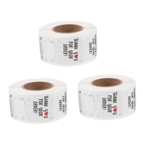 Veemoon 3Roll Thank You For Your Order Aufkleber Runde Selbstklebende Siegel-etiketten für Versand Verpackung und Briefumschläge pro für Kleinunternehmen Veemoon 3Roll Thank You For Your Order Aufkleber Runde Selbstklebende Siegel-etiketten für Versand Verpackung und Briefumschläge pro für Kleinunternehmen von Veemoon