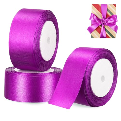 Veemoon 3Rollen DIY Geschenkbänder Einfarbig Breit Lang Satinband Für Hochzeiten Geschenkverpackungen Und Bastelprojekte Veemoon 3Rollen DIY Geschenkbänder Einfarbig Breit Lang Satinband Für Hochzeiten Geschenkverpackungen Und Bastelprojekte von Veemoon