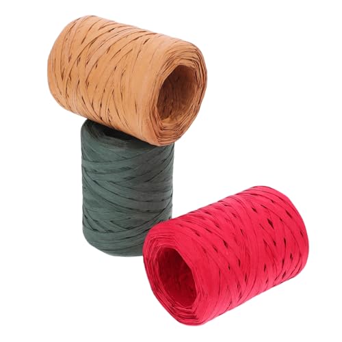 Veemoon 3Rollen Raffiaband Und Natürliche Matte Papierbänder Für Hochzeitsdekoration Und Bastelarbeiten Für Geschenkverpackungen Veemoon 3Rollen Raffiaband Und Natürliche Matte Papierbänder Für Hochzeitsdekoration Und Bastelarbeiten Für Geschenkverpackungen von Veemoon